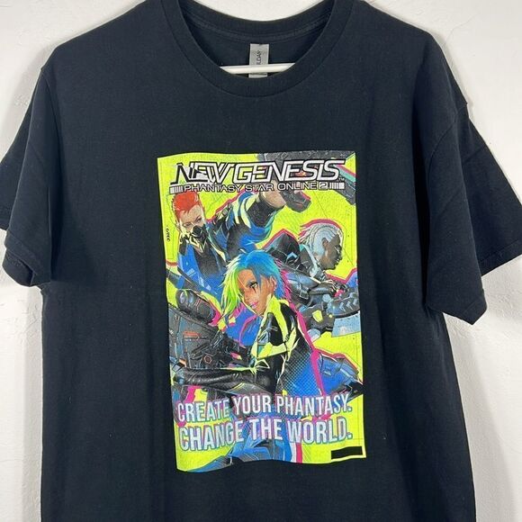 🔥🔥 PHANTASY STAR ONLINE 2 New Genesis Sega Anime Video Game Tee - Sz Lg - EUC - Picture 2 of 7